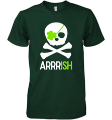 St. Patricks Day Irish Pirate Skull and Cross bones Men's Premium T-Shirt Men's Premium T-Shirt - trendytshirts1