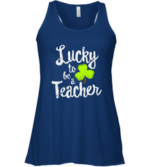 Teacher St. Patrick's Day Shirt, Lucky To Be A Teacher Women's Racerback Tank Women's Racerback Tank - trendytshirts1