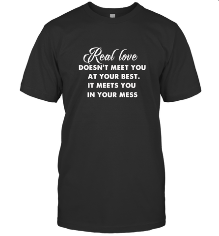 Real love funny quotes for valentine Men's T-Shirt Men's T-Shirt / Black / S Men's T-Shirt - trendytshirts1