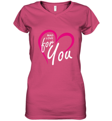 Pink Heart Valentine's Day Gifts Boyfriend Girlfriend Love Women's V-Neck T-Shirt Women's V-Neck T-Shirt - trendytshirts1