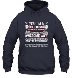 Spoiled Husband Property Of Freaking Wife Valentine's Day Hooded Sweatshirt