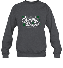Christian St Patrick's Day Blessed Not Lucky Crewneck Sweatshirt Crewneck Sweatshirt - trendytshirts1
