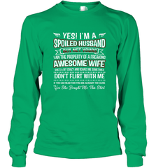 Spoiled Husband Property Of Freaking Wife Valentine's Day Gift Long Sleeve T-Shirt Long Sleeve T-Shirt - trendytshirts1