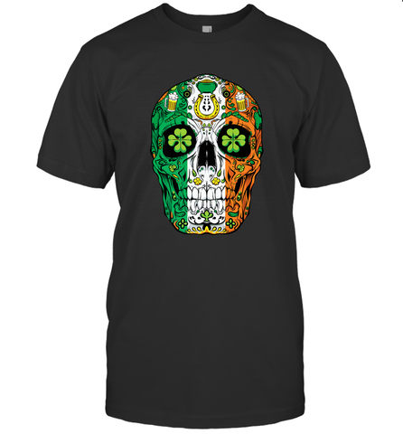 Sugar Skull Leprechaun T Shirt St Patricks Day Women Men Tee Men's T-Shirt Men's T-Shirt / Black / S Men's T-Shirt - trendytshirts1