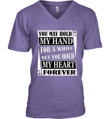 Hold my hand for a while hold my heart forever Valentine Men's V-Neck Men's V-Neck - trendytshirts1