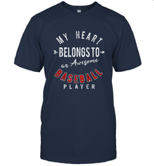 My Heart Belongs To A Baseball Player Valentines Day Men's T-Shirt Men's T-Shirt - trendytshirts1