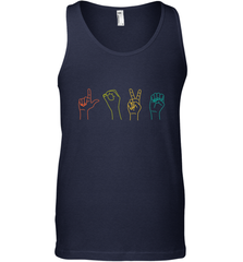 Love ASL Sign language Alphabet Valentines Day Gift idea Men's Tank Top Men's Tank Top - trendytshirts1