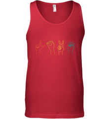 Love ASL Sign language Alphabet Valentines Day Gift idea Men's Tank Top Men's Tank Top - trendytshirts1