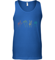 Love ASL Sign language Alphabet Valentines Day Gift idea Men's Tank Top Men's Tank Top - trendytshirts1