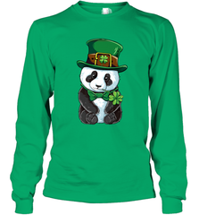 St Patricks Day Leprechaun Panda Cute Irish Tee Gift Long Sleeve T-Shirt Long Sleeve T-Shirt - trendytshirts1
