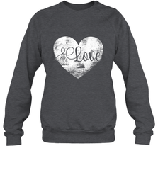 Love Valentines Day Heart Vintage Gift For Men Women Crewneck Sweatshirt Crewneck Sweatshirt - trendytshirts1