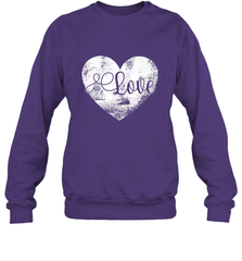 Love Valentines Day Heart Vintage Gift For Men Women Crewneck Sweatshirt Crewneck Sweatshirt - trendytshirts1