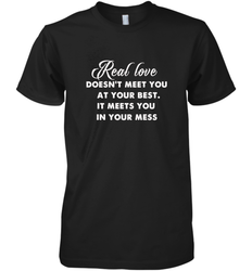 Real love funny quotes for valentine Men's Premium T-Shirt