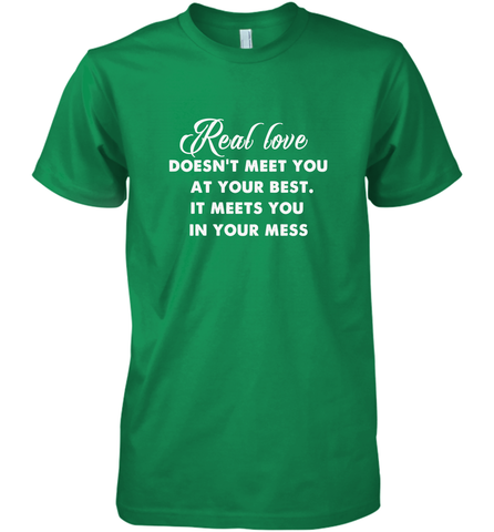 Real love funny quotes for valentine Men's Premium T-Shirt