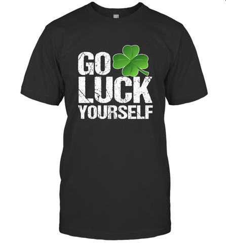 Go Luck Yourself TShirt St. Patrick's Day Men's T-Shirt Men's T-Shirt / Black / S Men's T-Shirt - trendytshirts1
