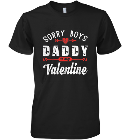 Funny Valentine's Day Present For Your Little Girl, Daughter Men's Premium T-Shirt Men's Premium T-Shirt / Black / XS Men's Premium T-Shirt - trendytshirts1
