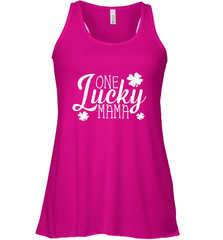 One Lucky Mama Shamrock Gift For Saint Patrick's Day Women's Racerback Tank Women's Racerback Tank - trendytshirts1