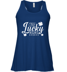 One Lucky Mama Shamrock Gift For Saint Patrick's Day Women's Racerback Tank Women's Racerback Tank - trendytshirts1