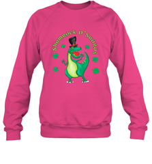 T Rex Dinosaur St. Patrick's Day Irish Funny Crewneck Sweatshirt Crewneck Sweatshirt - trendytshirts1