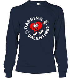 Dabbing Heart For Valentine's Day Art Graphics Heart Gift Long Sleeve T-Shirt