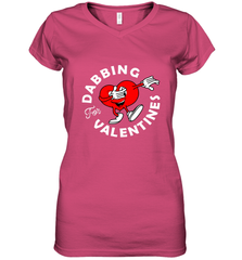 Dabbing Heart For Valentine's Day Art Graphics Heart Gift Women's V-Neck T-Shirt Women's V-Neck T-Shirt - trendytshirts1