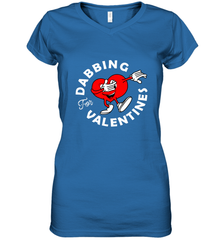 Dabbing Heart For Valentine's Day Art Graphics Heart Gift Women's V-Neck T-Shirt Women's V-Neck T-Shirt - trendytshirts1