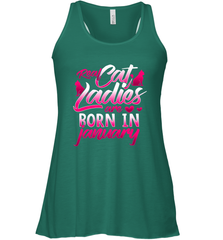 Cat Lady Born In January Cat Lover Birthday Gift For Women's Racerback Tank Women's Racerback Tank - trendytshirts1