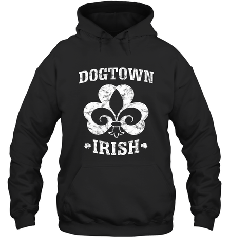 St. Louis Dogtown St. Patrick's Day Dogtown Irish STL Hooded Sweatshirt Hooded Sweatshirt / Black / S Hooded Sweatshirt - trendytshirts1