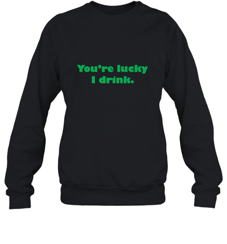 St. Patrick's Day Adult Drinking Crewneck Sweatshirt Crewneck Sweatshirt / Black / S Crewneck Sweatshirt - trendytshirts1
