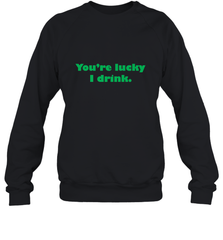 St. Patrick's Day Adult Drinking Crewneck Sweatshirt Crewneck Sweatshirt - trendytshirts1