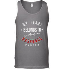 My Heart Belongs To A Baseball Player Valentines Day Men's Tank Top Men's Tank Top - trendytshirts1
