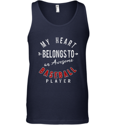 My Heart Belongs To A Baseball Player Valentines Day Men's Tank Top