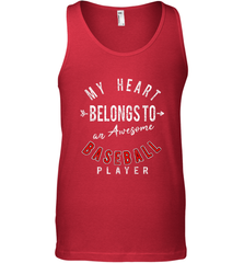 My Heart Belongs To A Baseball Player Valentines Day Men's Tank Top Men's Tank Top - trendytshirts1