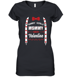 Funny Valentine's Day Bow Tie Present For Your Boys, Son Women's V-Neck T-Shirt