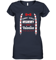 Funny Valentine's Day Bow Tie Present For Your Boys, Son Women's V-Neck T-Shirt Women's V-Neck T-Shirt - trendytshirts1