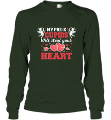 Teacher Valentine's Day Pre K Cupids Art Graphics Heart Love Long Sleeve T-Shirt Long Sleeve T-Shirt - trendytshirts1