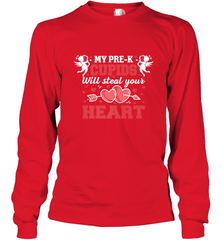 Teacher Valentine's Day Pre K Cupids Art Graphics Heart Love Long Sleeve T-Shirt Long Sleeve T-Shirt - trendytshirts1