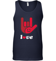 Cute Love Hand Sign Heart Valentines Day Retro Vintage Top Men's Tank Top