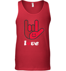 Cute Love Hand Sign Heart Valentines Day Retro Vintage Top Men's Tank Top Men's Tank Top - trendytshirts1