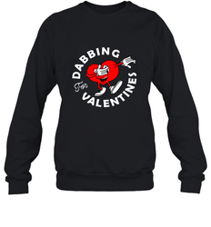 Dabbing Heart For Valentine's Day Art Graphics Heart Gift Crewneck Sweatshirt