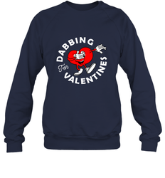 Dabbing Heart For Valentine's Day Art Graphics Heart Gift Crewneck Sweatshirt