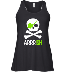 St. Patricks Day Irish Pirate Skull and Cross bones Women's Racerback Tank