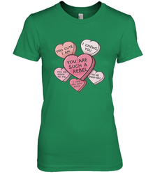 Star Wars Valentines Candy Heart Quotes Women's Premium T-Shirt