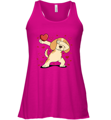 Dog Dabbing Heart For Valentine's Day Art Graphics Gift Women's Racerback Tank Women's Racerback Tank - trendytshirts1