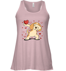 Dog Dabbing Heart For Valentine's Day Art Graphics Gift Women's Racerback Tank Women's Racerback Tank - trendytshirts1