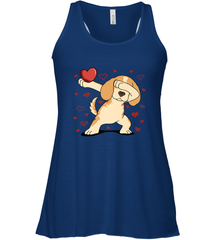 Dog Dabbing Heart For Valentine's Day Art Graphics Gift Women's Racerback Tank Women's Racerback Tank - trendytshirts1