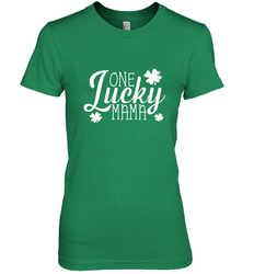 One Lucky Mama Shamrock Gift For Saint Patrick's Day Women's Premium T-Shirt