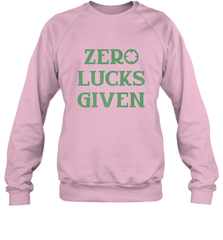 St. Patrick's Day Zero Lucks Given Graphic Crewneck Sweatshirt Crewneck Sweatshirt - trendytshirts1