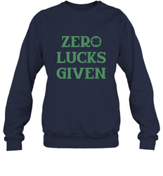 St. Patrick's Day Zero Lucks Given Graphic Crewneck Sweatshirt