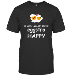 You Make Me Eggstra happy,Funny Valentine His and Her Couple Men's T-Shirt